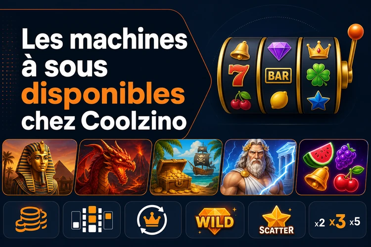 Les machines à sous disponibles chez Coolzino